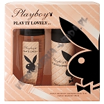 Playboy Play It Lovely dezodorant perfumowany 75 ml atomizer + dezodorant perfumowany 150 ml spray