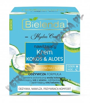 Bielenda Hydra Care Kokos&Aloes nawilżający krem cera sucha i mieszana 50ml