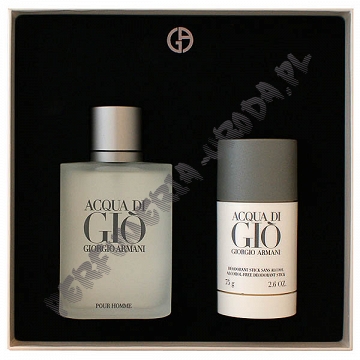 Giorgio Armani Acqua Di Gio Pour Homme woda toaletowa 100 ml spray + dezodorant sztyft 75 g 